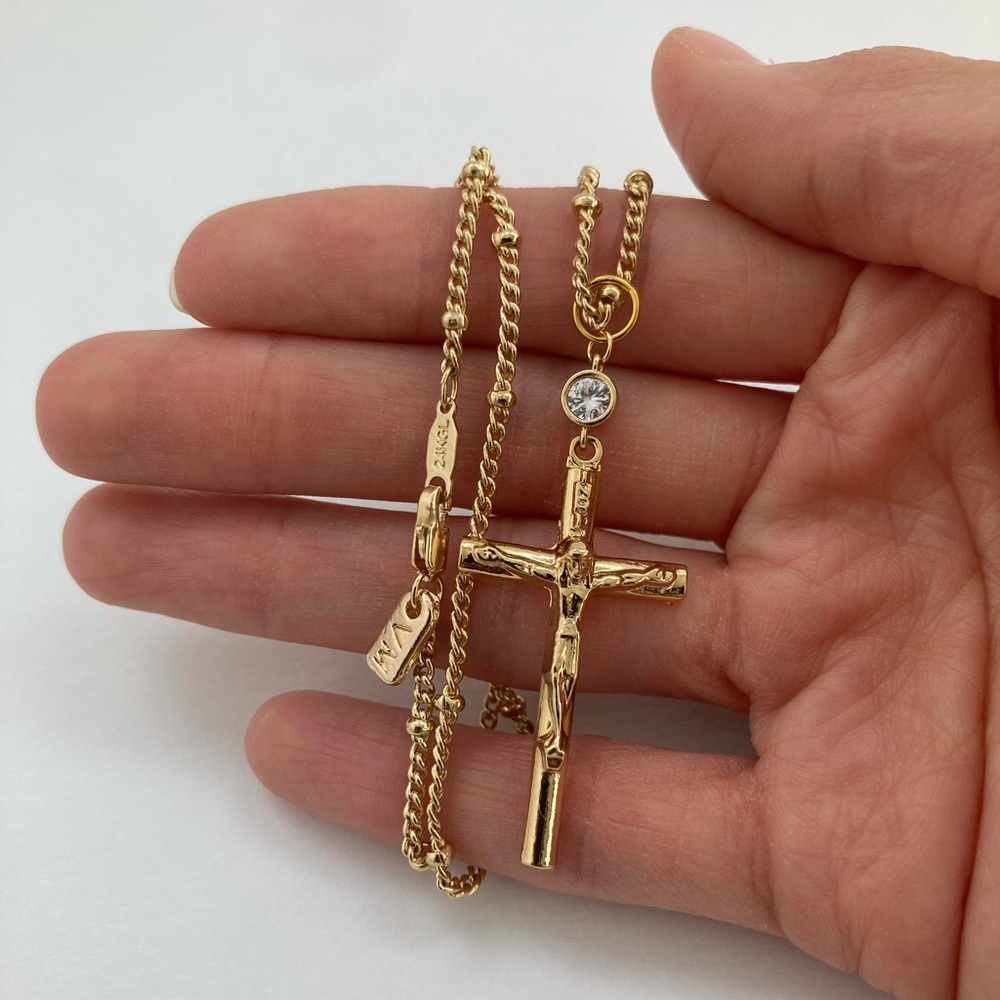 Vanessa Mooney Gold Cross Necklace